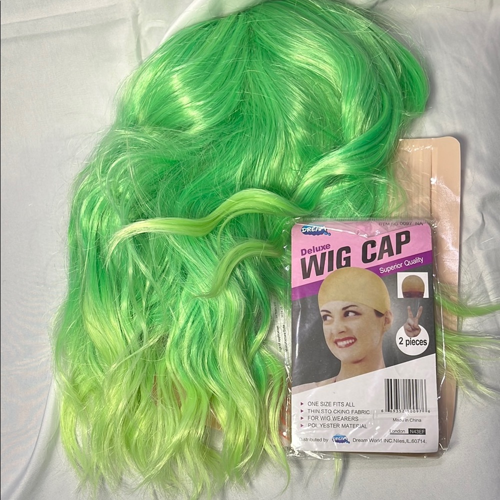 Kids green ombré wig